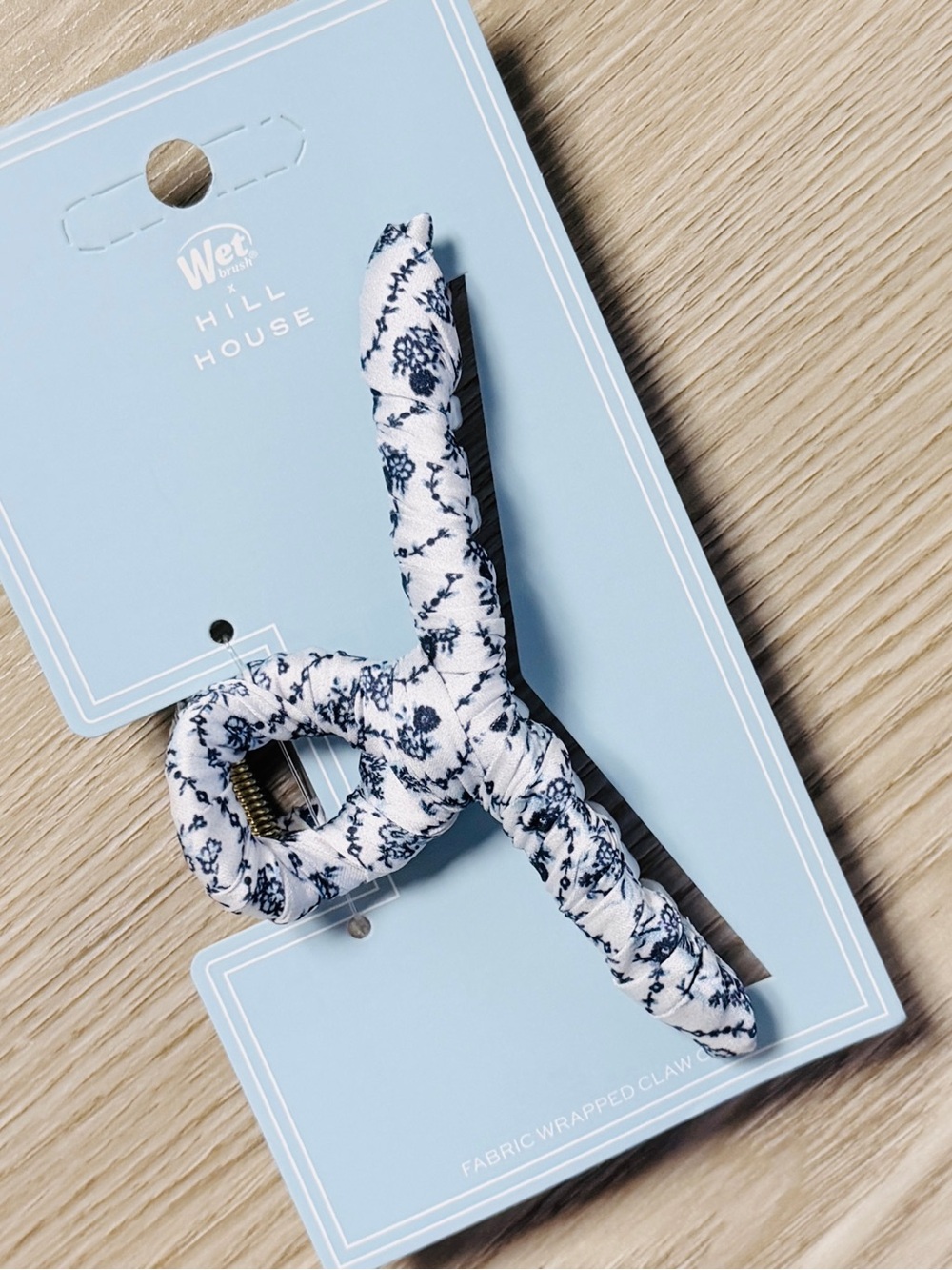 Limited Edition Hill House Fabric Wrapped Claw Hair Clip - Blue Vine HTF
